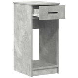 ZNTS Computer Tower Stand with Drawer Concrete Grey 35x45x77 cm 858743
