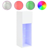 TV Cabinets with LED Lights 2 pcs White 30.5x30x90 cm 837002