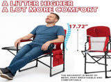 Set of 2 Folding Camping Directors Chair, Portable Folding Outdoor Chair with Built-in Cup Holder, 99506817