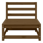 Garden Middle Sofas 3 pcs Honey Brown Solid Wood Pine 805688