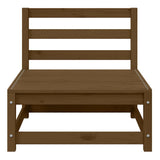 Garden Middle Sofas 3 pcs Honey Brown Solid Wood Pine 805688
