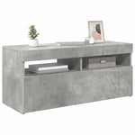 TV Cabinet with LED Lights Concrete Grey 90x35x40 cm 804386