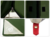 Camping Tent Set Folding 2 pcs Green Taffeta and Fabric 3337176