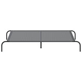 Elevated Dog Bed Grey 150x90x20 cm Textilene and Steel 42000845