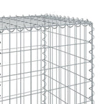 ZNTS Gabion Basket with Cover 700x50x150 cm Galvanised Iron 3295160