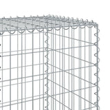 Gabion Basket with Cover 100x50x150 cm Galvanised Iron 3295154