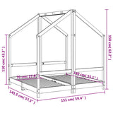 Kids Bed Frame 2x cm Solid Wood Pine 3200592