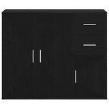 Sideboard Black Oak 91x29.5x75 cm Engineered Wood 862003