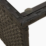 Garden Sofa with Table and Cushions L-Shaped Black Poly Rattan 365572