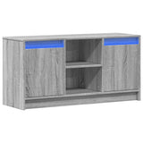 TV Cabinet with LED Grey Sonoma 100x34x50 cm Engineered Wood 852192