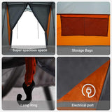 Family Tent with Roof Grey and Orange 721 x 335 x 212 cm 4100672