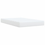 Box Spring Bed with Mattress White 120x190 cm Faux Leather 3286113
