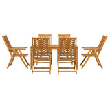 Garden Dining Set 7 pcs Brown Solid Acacia Wood 3154124