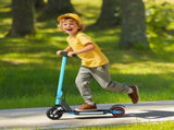 Folding Electric Scooter for Kids, with Dual Brakes, Front Suspension, LED Colourful Lights, Blue T3398P349454