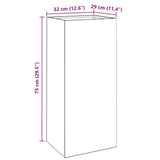 Planter Olive Green 32x29x75 cm Steel 841574