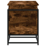 Storage Box with Lid Smoked Oak 100x40x51.5 cm Engineered Wood 848806
