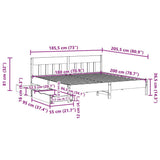 Bed Frame without Mattress 180x200 cm Super King Solid Wood Pine 3301857