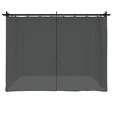 Gazebo with Curtains Anthracite 3x3 m Steel 4003918