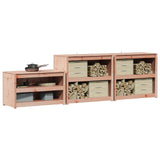 Outdoor Kitchen Cabinet MEPPEL 3 pcs White Solid Pine Wood 3443798