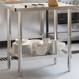Kitchen Work Table 82.5x55x85 cm Stainless Steel 376454