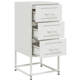 Bedside Cabinets 2 pcs White 36x39x78 cm Steel 846589