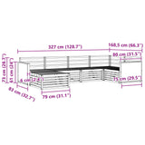 Outdoor Sofa Set 6 pcs Natural 3383562