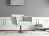 Modern Accent Chair with Swivel Base, Height Adjustable Arm Chair with Pillow for Living Room, T3398P328133