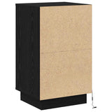 Bedside Cabinet Black Oak 39 x 34.5 x 65 cm Engineered wood 869627