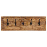 Wall-mounted Coat Rack with 5 Hooks Solid Wood Mango 358955