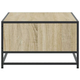 ZNTS Coffee Table Sonoma Oak 100x57x35 cm Engineered Wood and Metal 848760