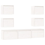 TV Cabinets 7 pcs White Solid Wood Pine 3100225