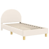 Children's Bed Frame with Headboard Cream 80 x 160 cm 42011027