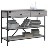 Console Table with Drawers and Shelves Grey Sonoma Engineered Wood 833406