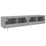 TV Wall Cabinets with LED Lights 2 pcs Grey Sonoma 80x35x31 cm 837292