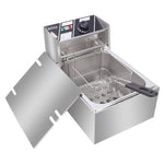 ZNTS EH81 2500W 220-240V 6.3QT/6L Stainless Steel Single Cylinder Electric Fryer UK Plug 56252372