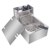 ZNTS EH81 2500W 220-240V 6.3QT/6L Stainless Steel Single Cylinder Electric Fryer UK Plug 56252372