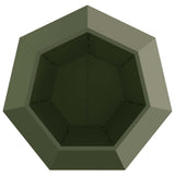 Planter 2 pcs Olive Green 100 x 100 x 80 cm Steel 884031