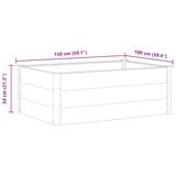 Garden Raised Bed WPC 150x100x54 cm Grey 43609
