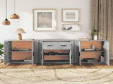 Sideboards 3 pcs Concrete Grey Engineered Wood 3185419