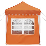 Pop-up Party Tent 195 x 195 x 245 cm Orange Oxford Fabric 42019745