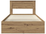 Bed Frame Artisian Oak 75 x 190 cm Solid Pine Wood 3409822