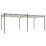 Pergola with Retractable Roof Cream 589x292x230 cm 360120
