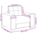 ZNTS 3 Piece Sofa Set with Cushions in Taupe Fabric 3324634