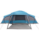 Family Tent with Porch Dome 9-Person Blue Waterproof 4009585