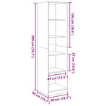 Wardrobe Grey Sonoma 50x50x200 cm Engineered Wood 3307716