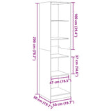 Wardrobe Grey Sonoma 50x50x200 cm Engineered Wood 3307716