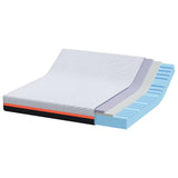 Mattress White and Grey 200 x 200 cm Memory Foam 4106309