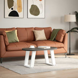 Coffee Table Legs U-Shaped 2 pcs White 38x cm Steel 4012761