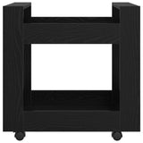 Desk Trolley Black Oak 60 x 45 x 60 cm Engineered Wood 881005