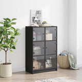 Highboard Black Engineered Wood 68x37x109 cm Highboard 3295851